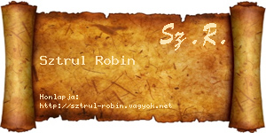 Sztrul Robin névjegykártya